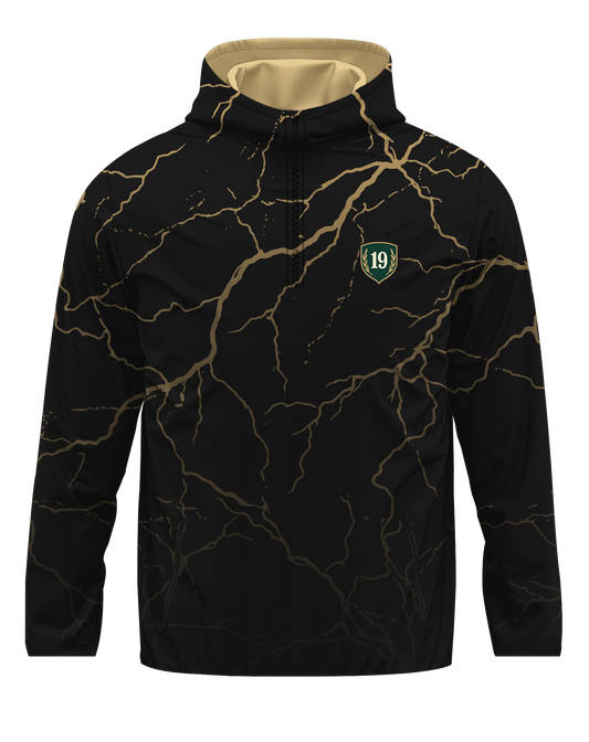 Goated Quarter Zip - Black / Gold lightning