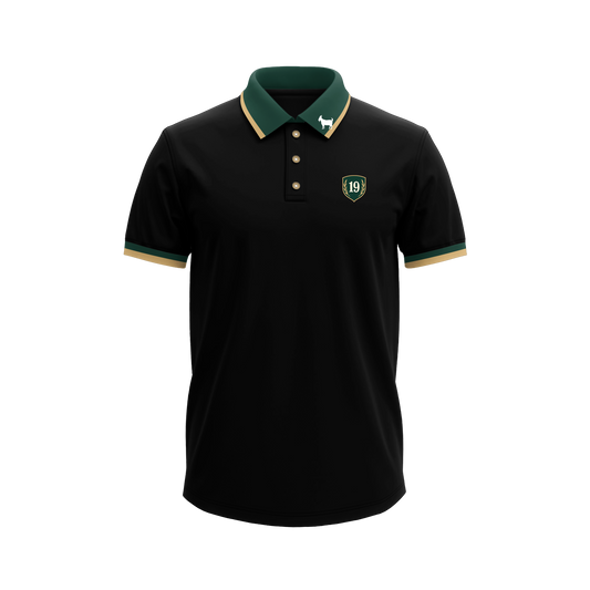 Goated Polo - Black / Green + Gold