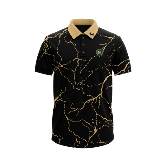 Goated Polo - Black / Gold lightning